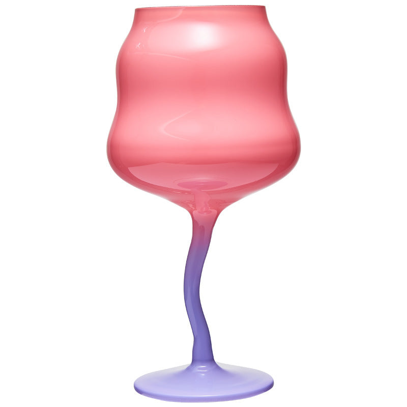 Creative cream wine glass, high-value stemmed glass water glass