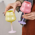 Creative cream wine glass, high-value stemmed glass water glass