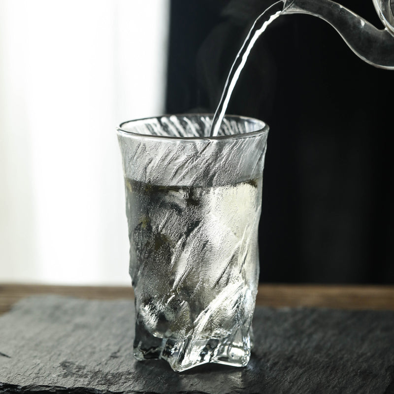 Glacier-patterned Japanese-style household whiskey glass