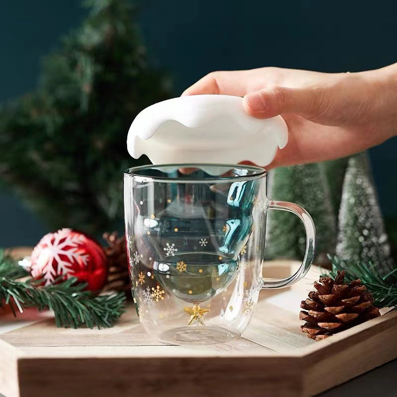 Christmas Tree Double-walled Glass