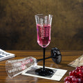 Octagonal vintage champagne glass/wine glass