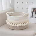 Woven Cotton Rope Basket For Toys Storage
