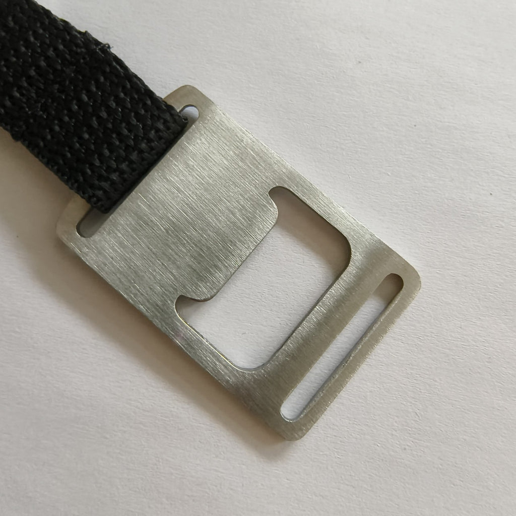 Stainless steel webbing bottle opener for beer and beverages