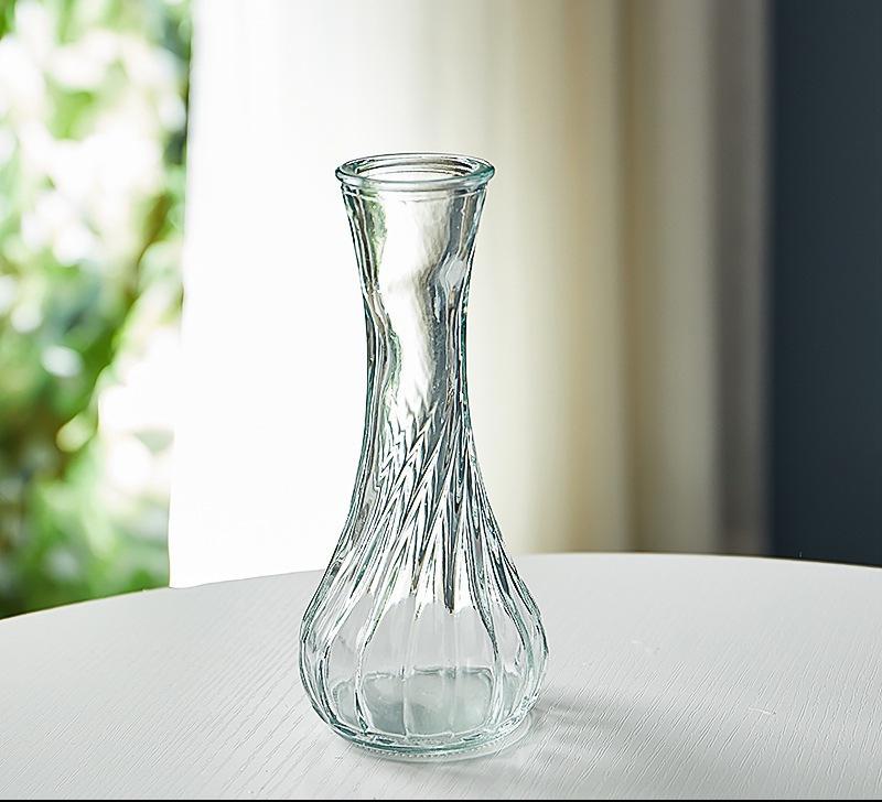 Vintage Glass Embossed Mini Vase For Flowers
