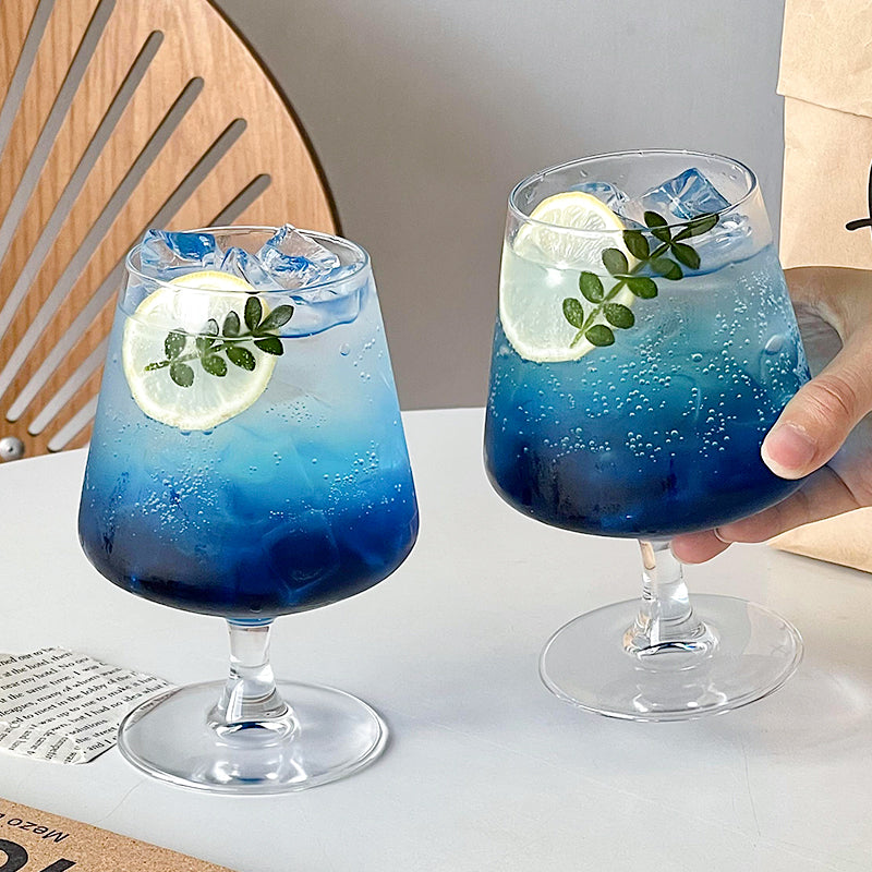Short-stemmed glass, wine glass, drinking glass, soda glass