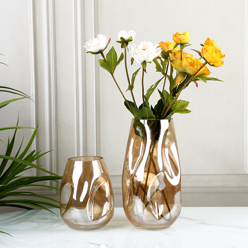 Twisted Glass Vase For Nordic Interior Decor