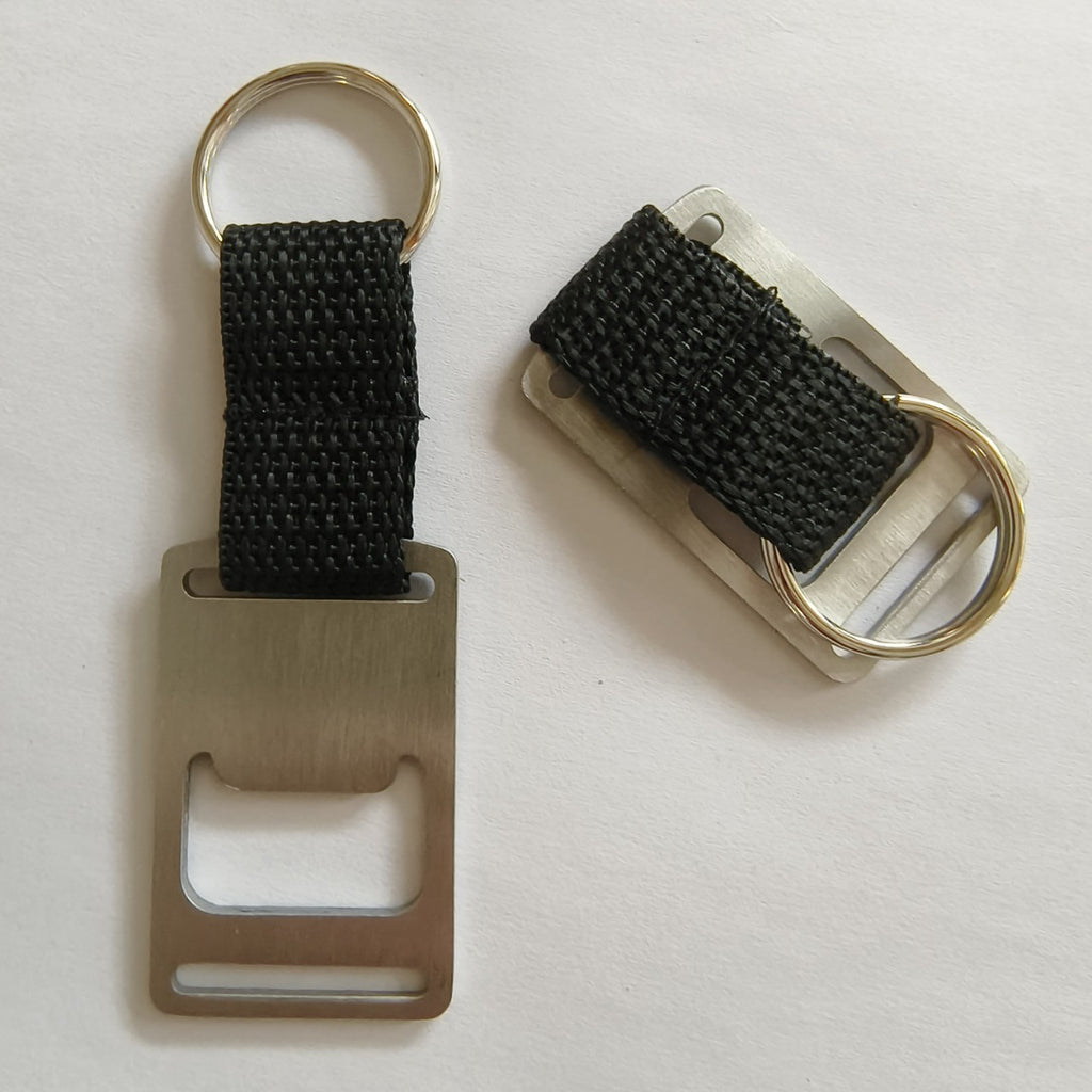 Stainless steel webbing bottle opener for beer and beverages