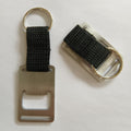 Stainless steel webbing bottle opener for beer and beverages