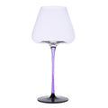 Purple stem glass, household concave-bottom stemmed glass, wine glass