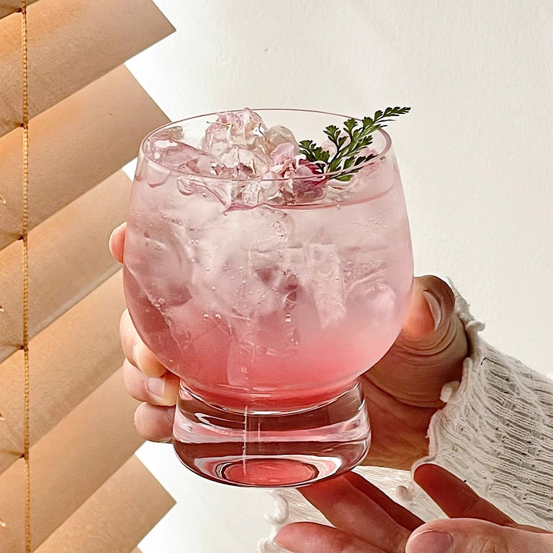 French-style niche large-bellied juice cup with a sophisticated feel, 380ml