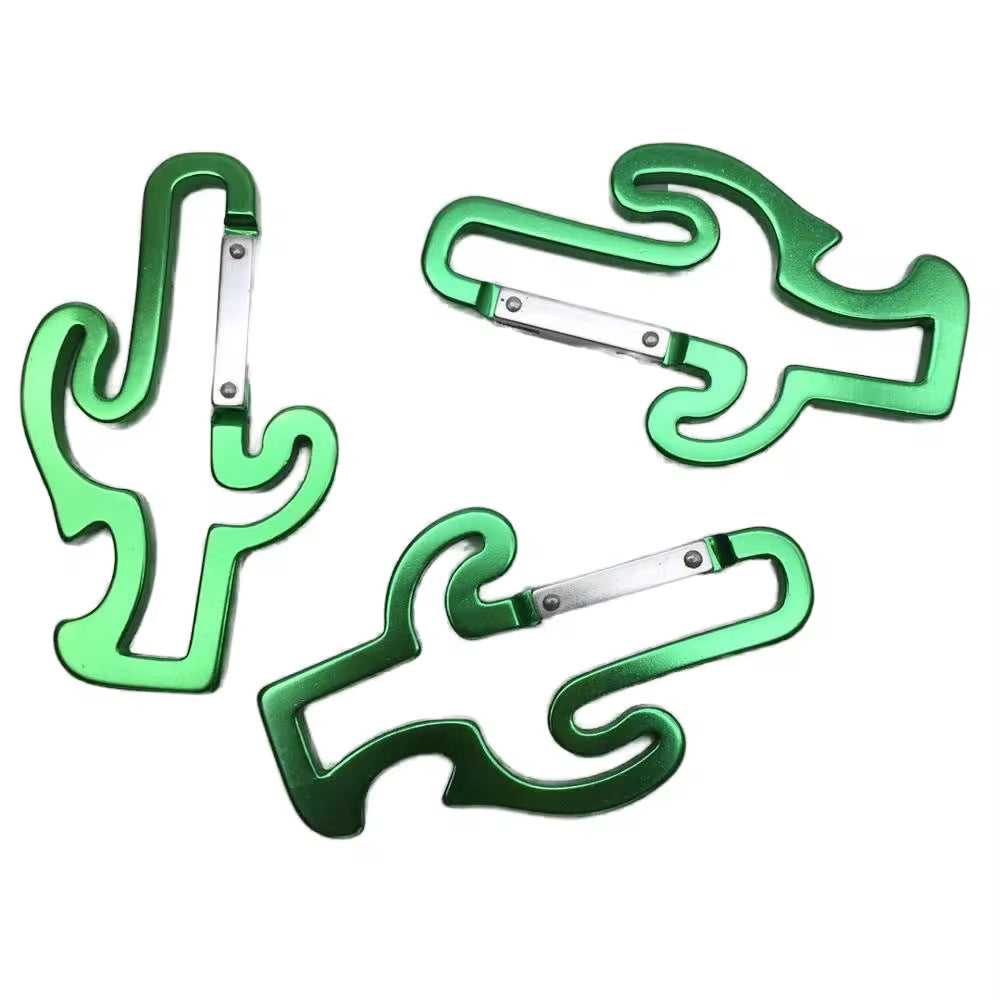 Cactus-shaped keychain bottle opener