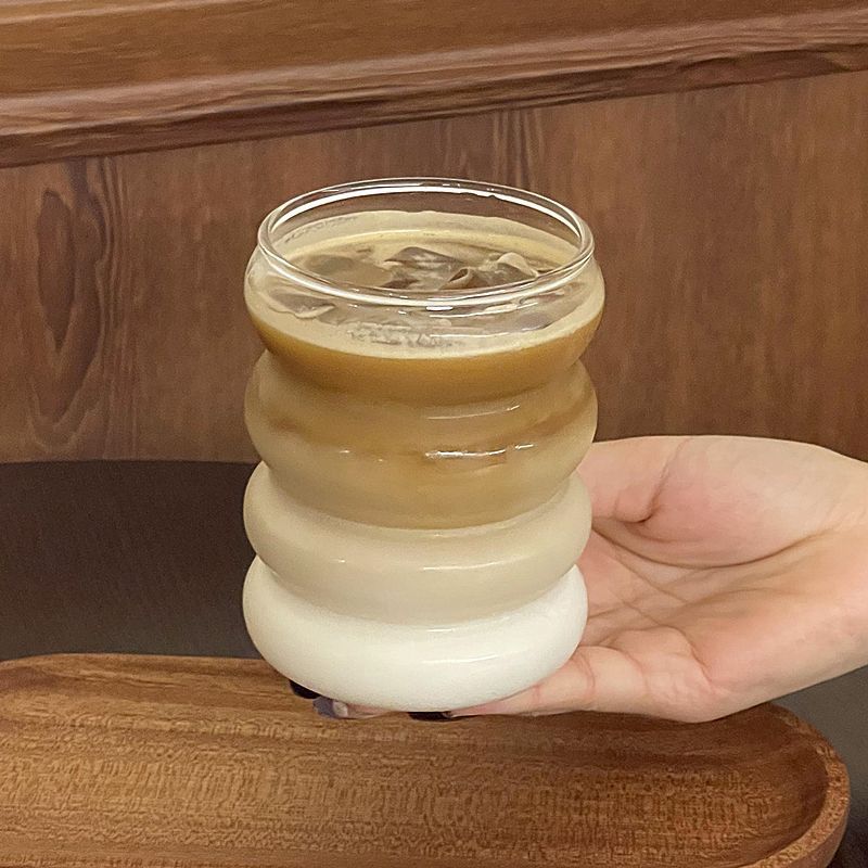 High borosilicate caterpillar cup coffee mug cute water cup heat-resistant glass cup
