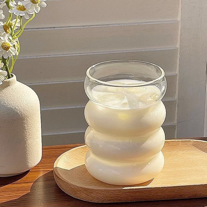 High borosilicate caterpillar cup coffee mug cute water cup heat-resistant glass cup