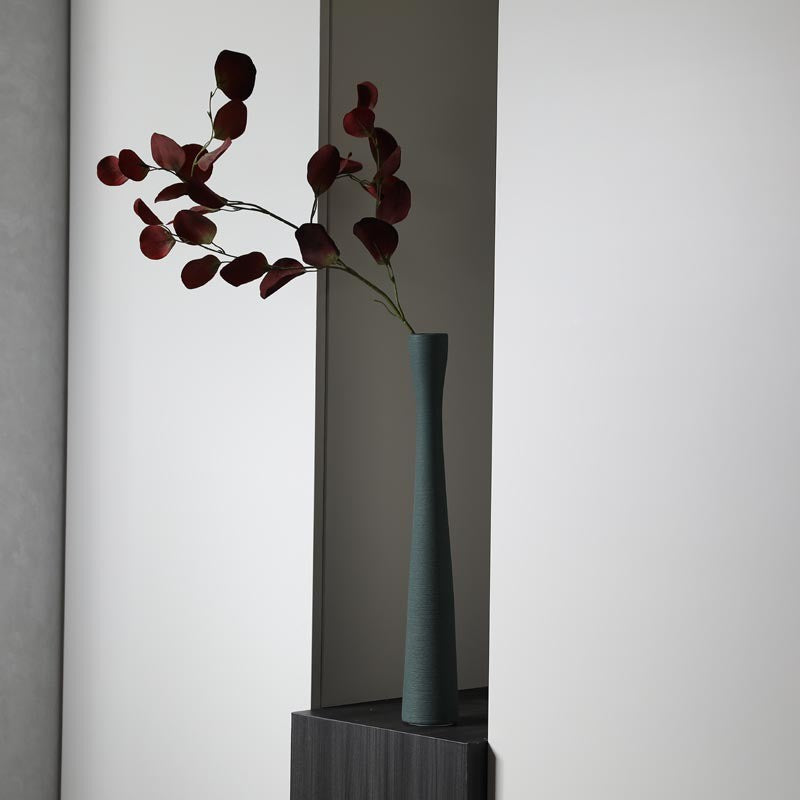 Long Slim White Vase For Modern Interiors