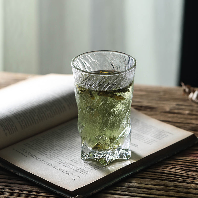 Glacier-patterned Japanese-style household whiskey glass